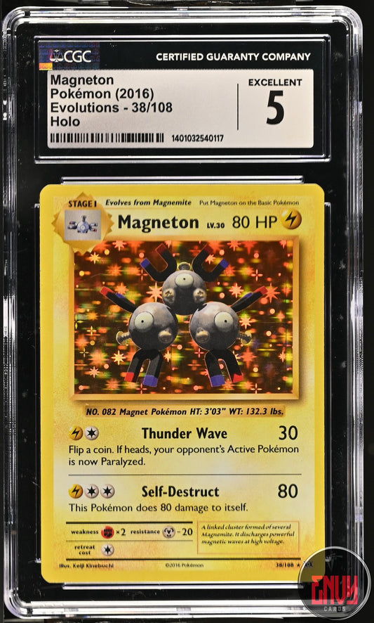 Magneton 38/108 Holo Evolutions Pokemon CGC 5 Excellent