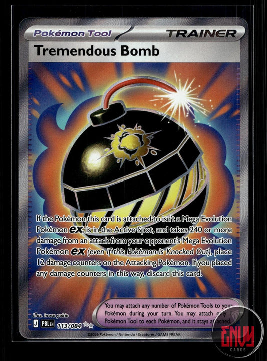 Tremendous Bomb NM 113/084 UR Pitch Black Pokemon Holo