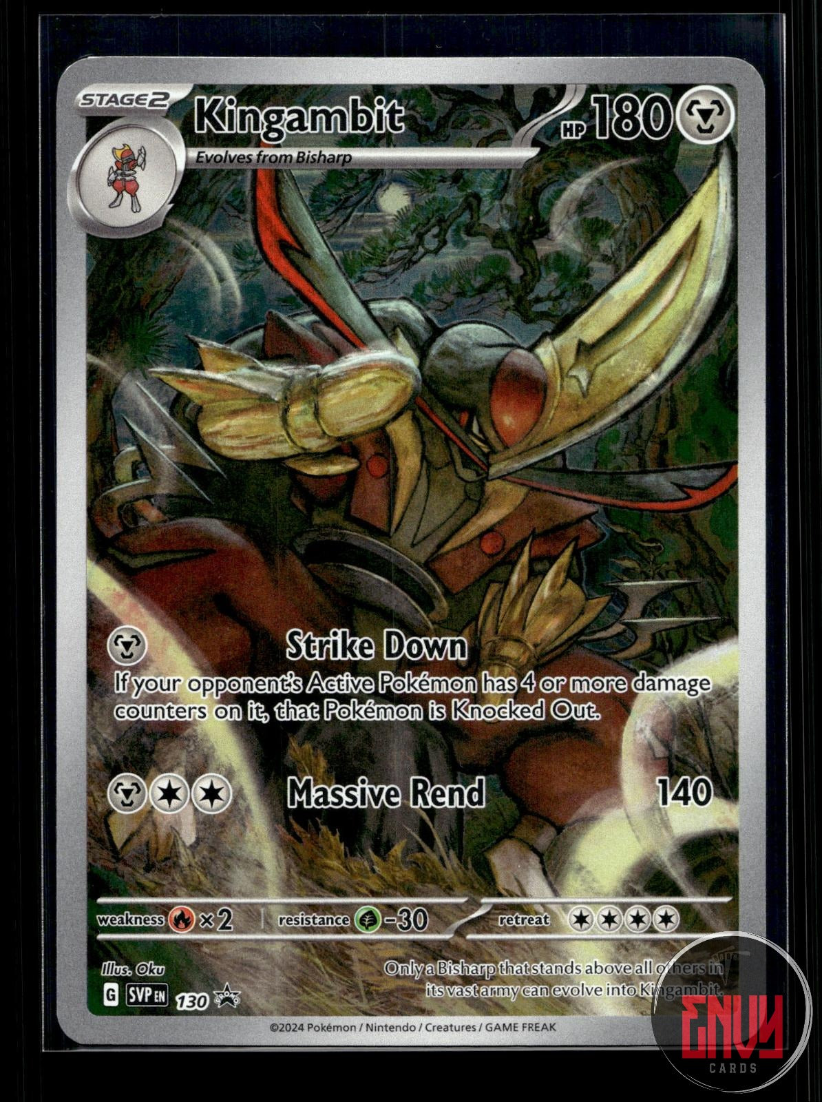 Kingambit NM 130 P Scarlet & Violet Promo Pokemon Holo