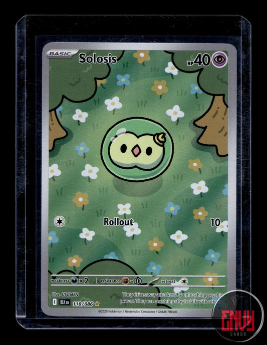 Solosis Near Mint 118/086 Illustration Rare Black Bolt Pokemon
