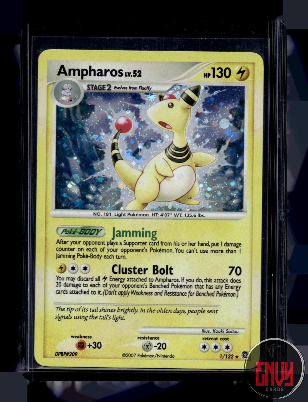 Ampharos LP 1/132 R Secret Wonders Pokemon Holo