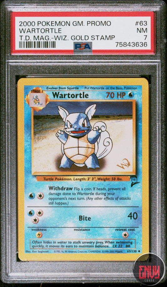 Wartortle 63 Top Deck Magazine Game Promo Pokemon PSA 7