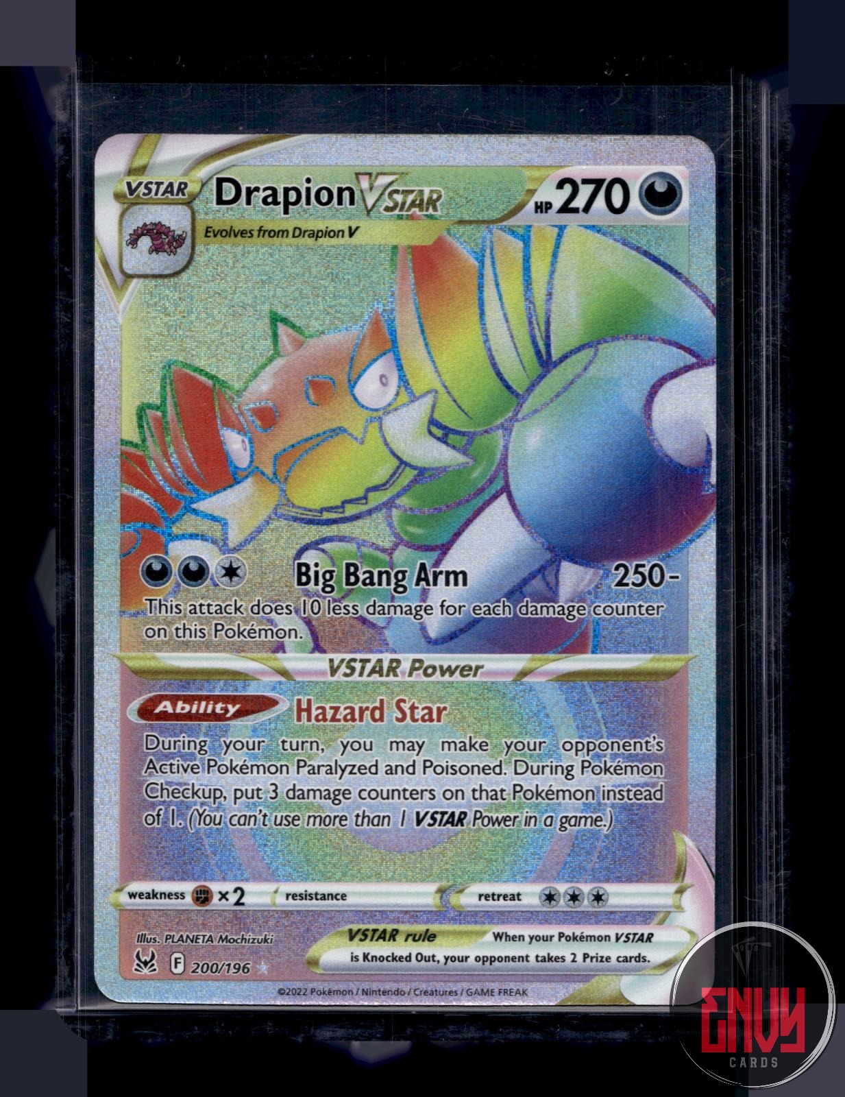 Drapion VSTAR Near Mint 200/196 Rainbow Rare Lost Origin Pokemon Holo