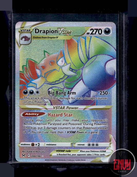 Drapion VSTAR Near Mint 200/196 Rainbow Rare Lost Origin Pokemon Holo