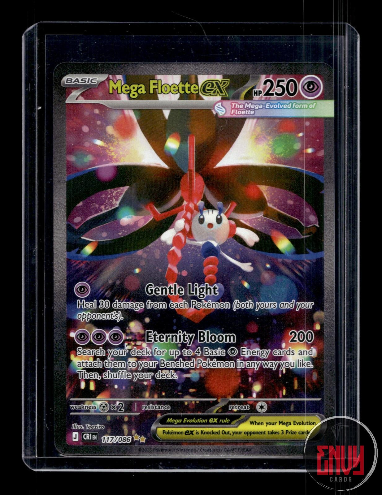 Mega Floette ex NM 117/086 Special Illustration Rare Chaos Rising Pokemon Holo