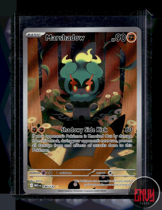 Marshadow Near Mint 146/132 Illustration Rare Mega Evolution Pokemon Holo