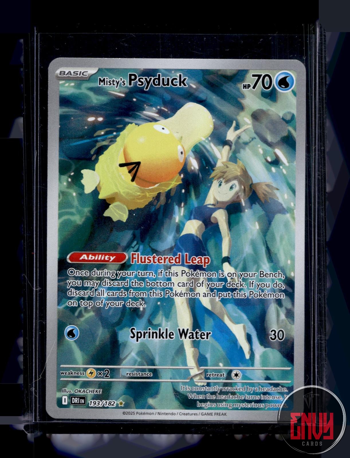 Misty's Psyduck Near Mint 193/182 Illustration Rare Destined Rivals Pokemon Holo