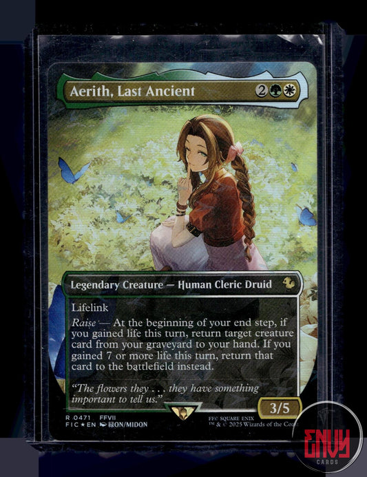 Aerith, Last Ancient (Borderless) (Chocobo Track Foil) LP 471 Commander: FIN