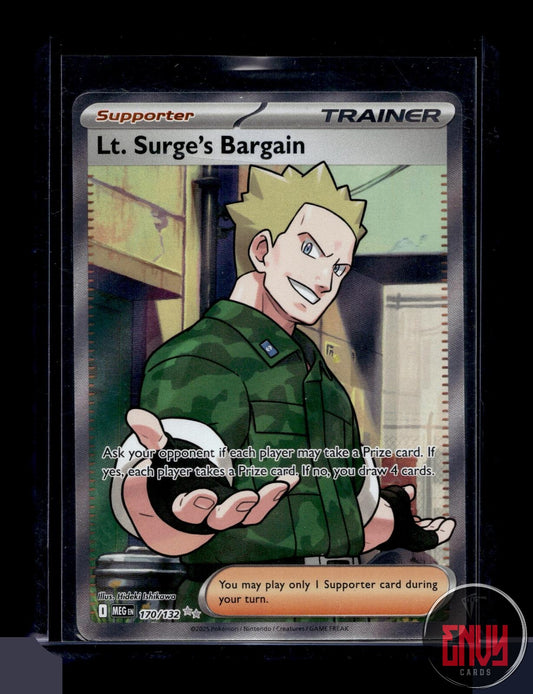 Lt. Surge's Bargain Near Mint 170/132 Ultra Rare Mega Evolution Pokemon