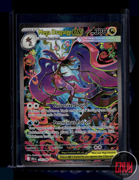 Mega Dragalge ex NM 118/086 Special Illustration Rare Chaos Rising Pokemon Holo