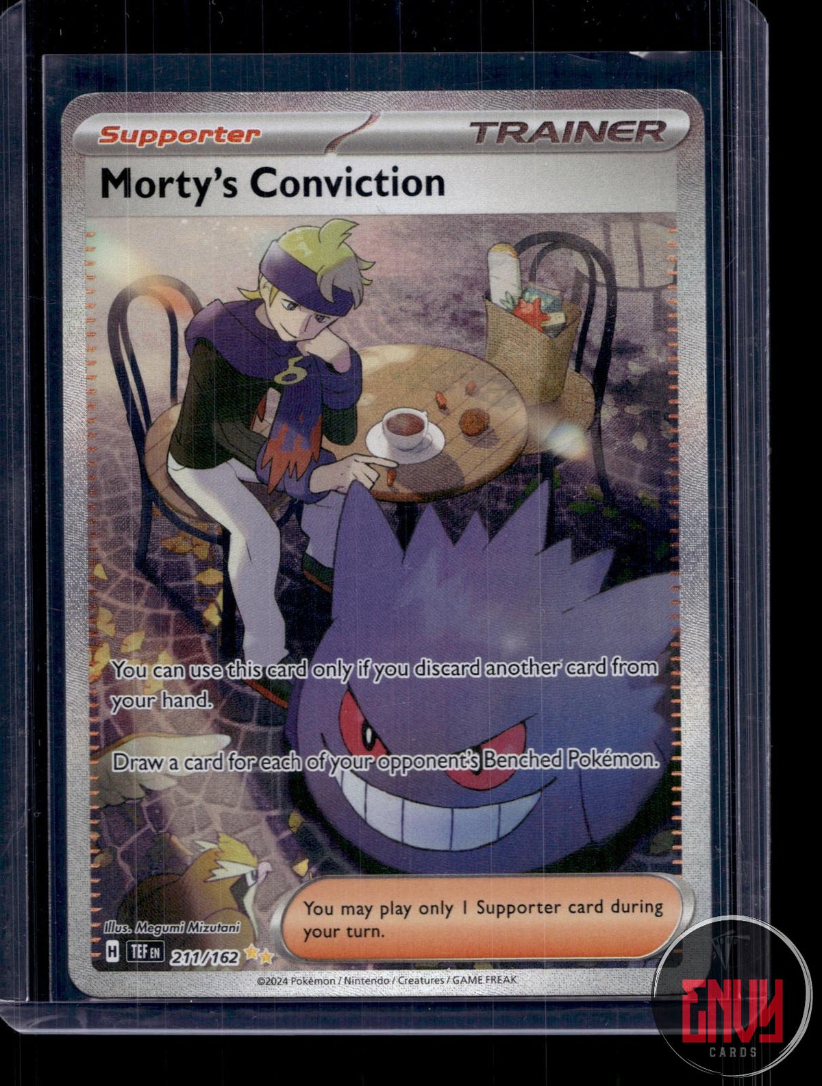 Morty's Conviction NM 211/162 SIR Temporal Forces Pokemon Holo