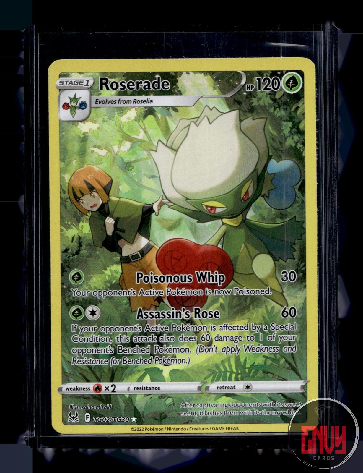 Roserade NM TG02/TG30 Lost Origin Trainer Gallery Pokemon Holo