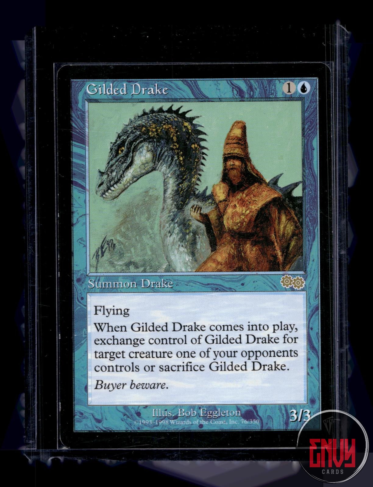 Gilded Drake Moderately Played 76 Rare Urza's Saga Magic: The Gathering