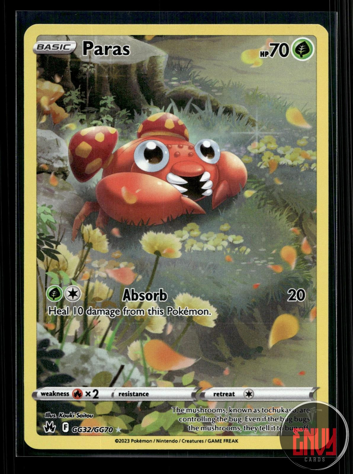 Paras NM GG32/GG70 TG Crown Zenith Galarian Gallery Pokemon Holo