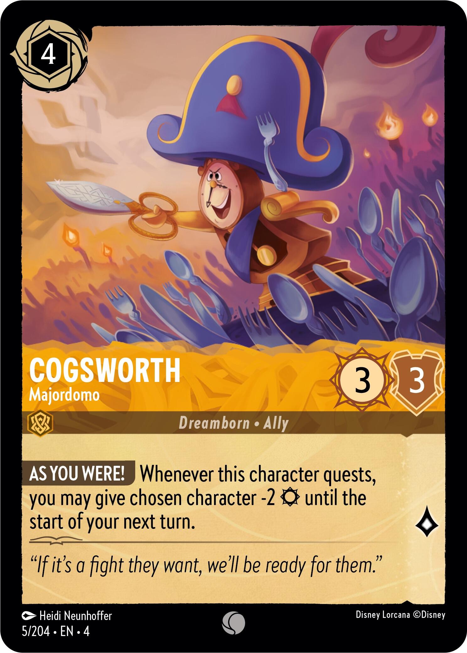 Cogsworth - Majordomo [4 - 5/204]