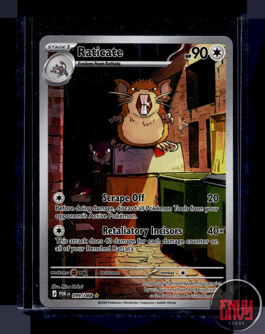 Raticate Near Mint 099/088 Illustration Rare Perfect Order Pokemon