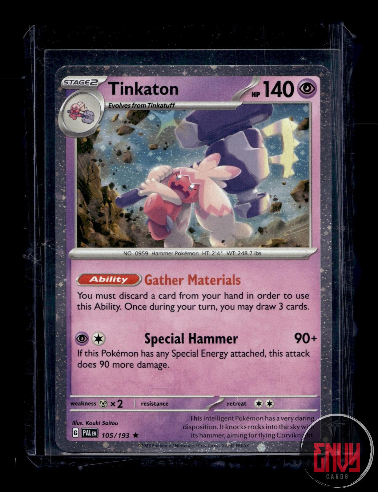 Tinkaton (Cosmos Holo) Near Mint 105/193 Rare Blister Exclusives Pokemon