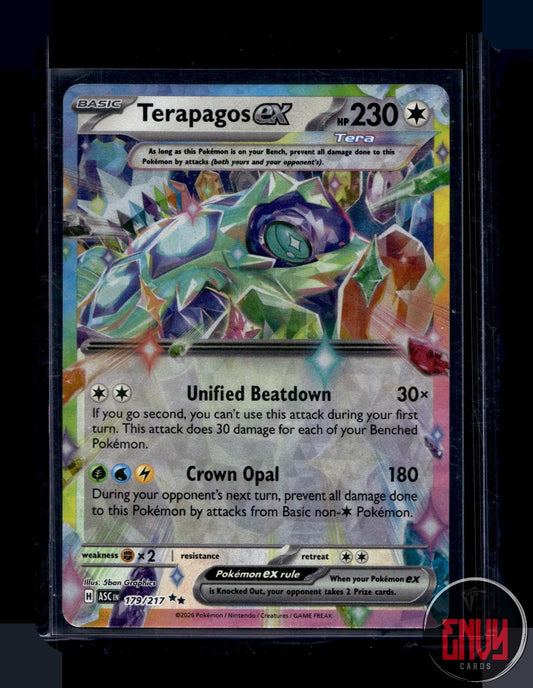 Terapagos ex Near Mint 179/217 Double Rare Ascended Heroes Pokemon