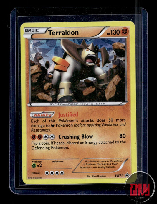 Terrakion Lightly Played BW71 Promo Black And White Promo Pokemon