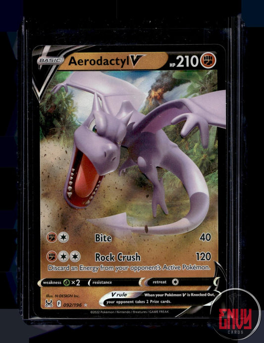 Aerodactyl V Near Mint 092/196 V Rare Lost Origin Pokemon Holo