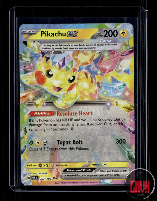 Pikachu ex Near Mint 057/191 Double Rare Surging Sparks Pokemon Holo