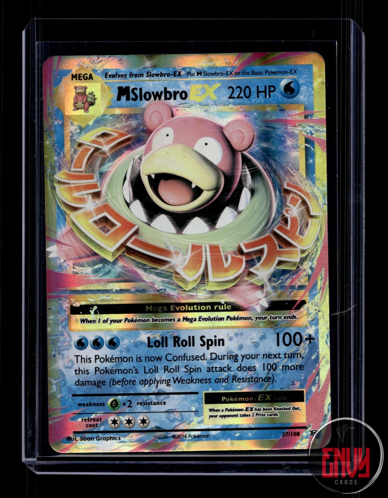 M Slowbro EX Lightly Played 27/108 EX Rare Evolutions Pokemon Holo