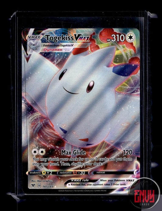 Togekiss VMAX Near Mint 141/185 VMAX Rare Vivid Voltage Pokemon Holo
