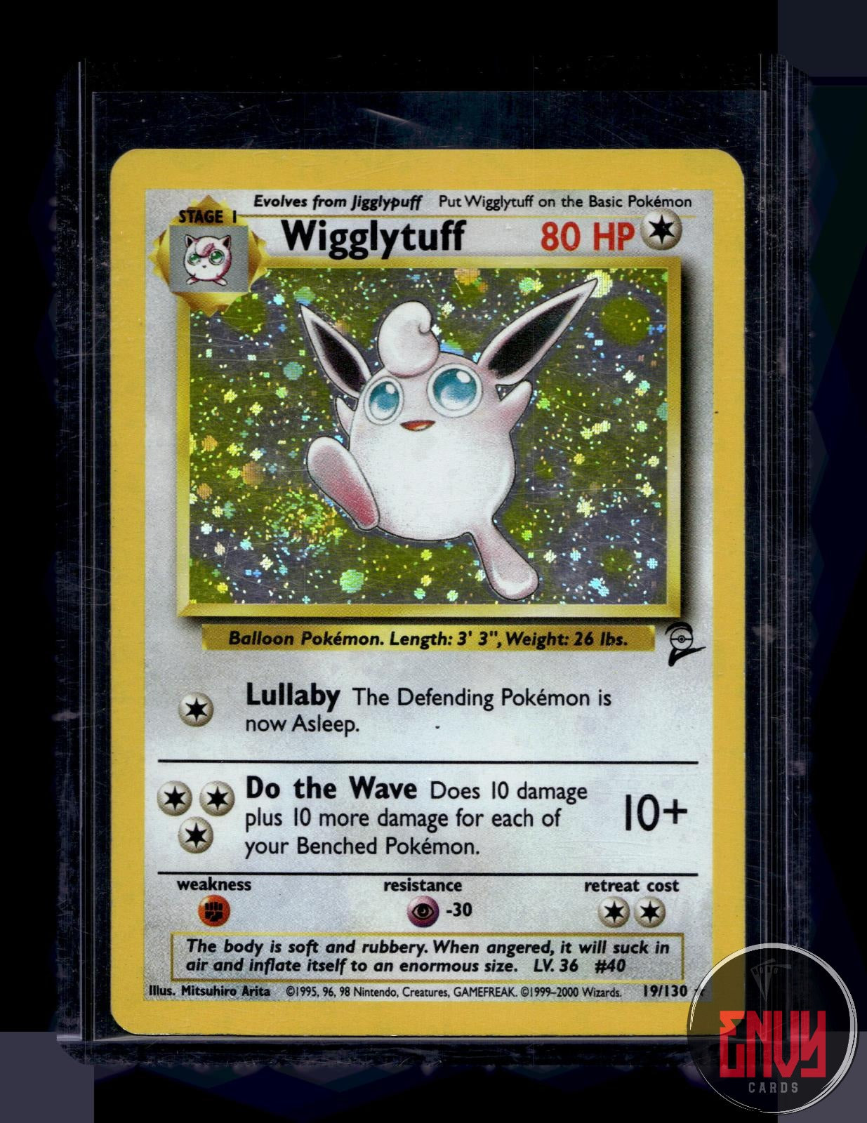 Wigglytuff Moderately Played 19/130 Rare Base Set 2 Pokemon