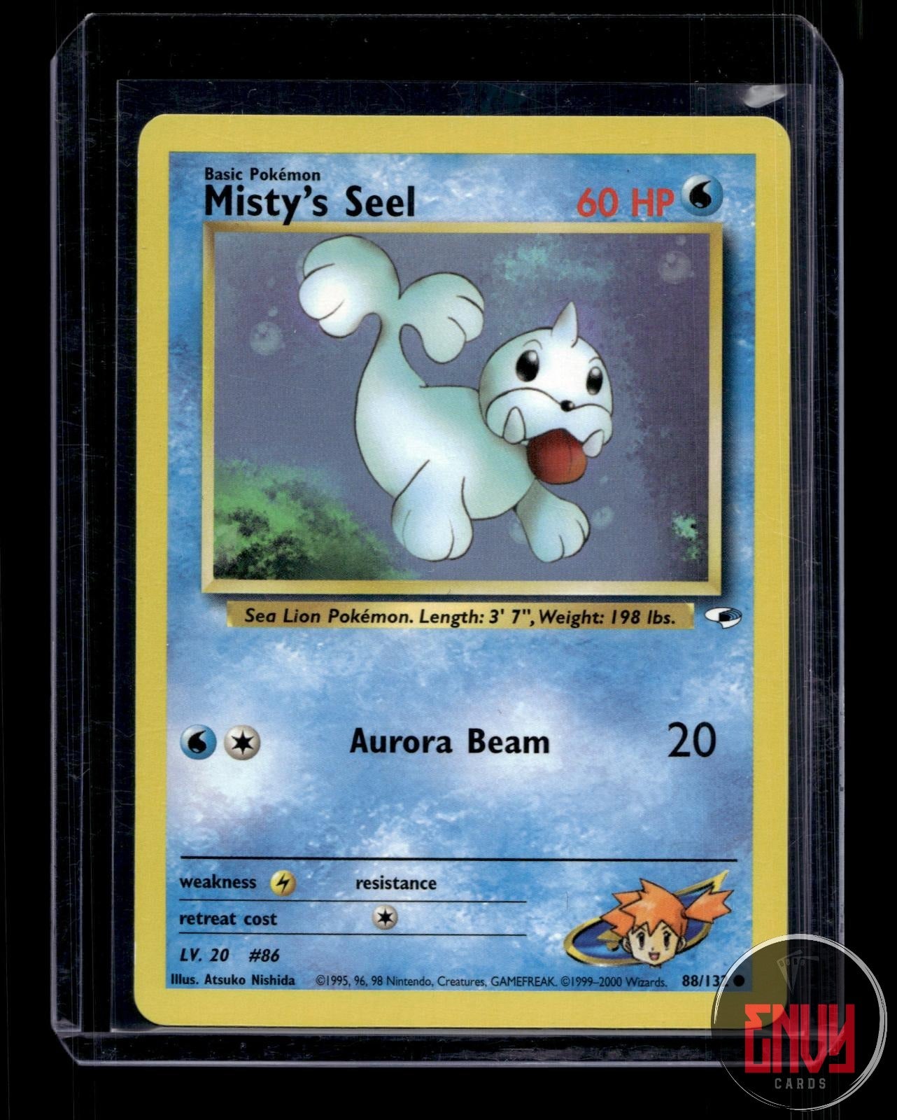 Misty's Seel Lightly Played 88/132 Common Gym Heroes Pokemon Unlimited