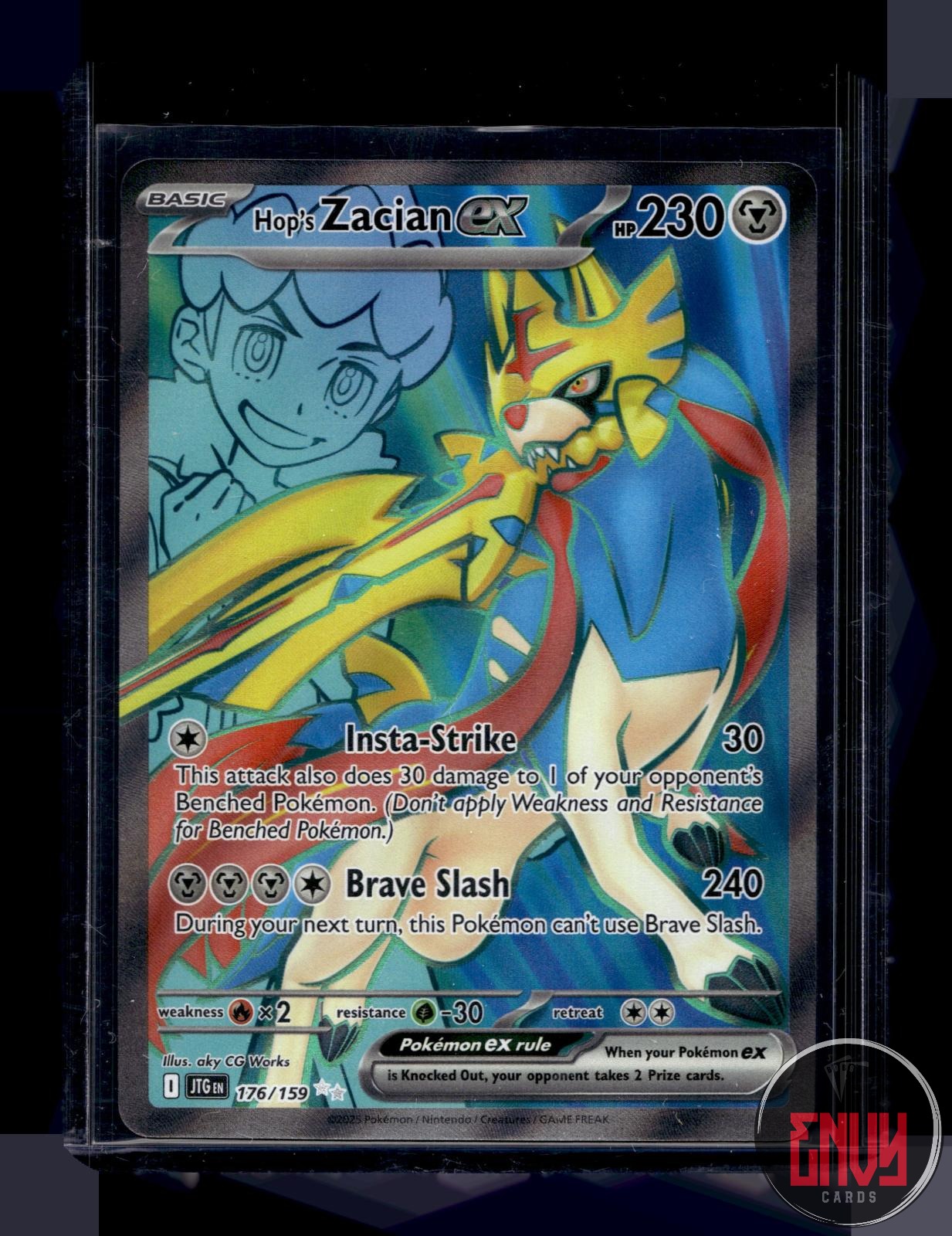 Hop's Zacian ex Near Mint 176/159 Ultra Rare Journey Together Pokemon