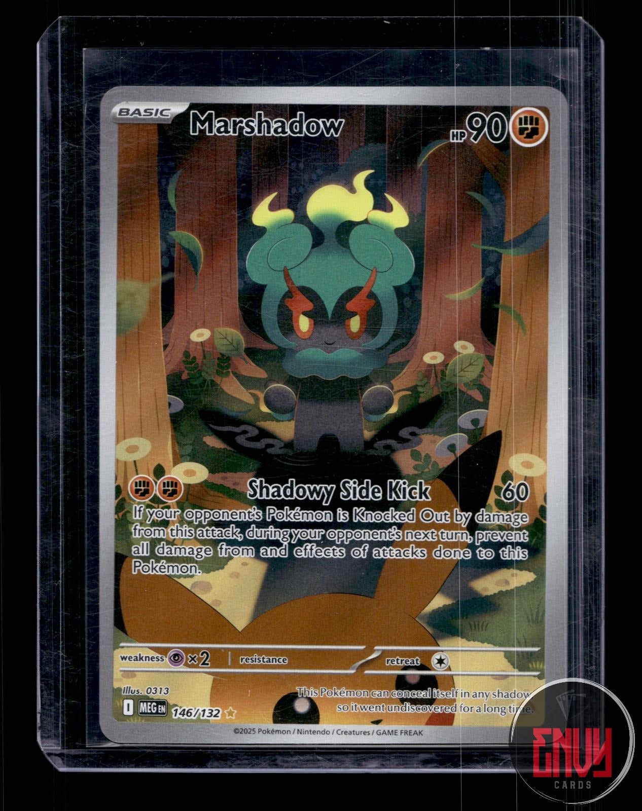 Marshadow Near Mint 146/132 Illustration Rare Mega Evolution Pokemon Holo