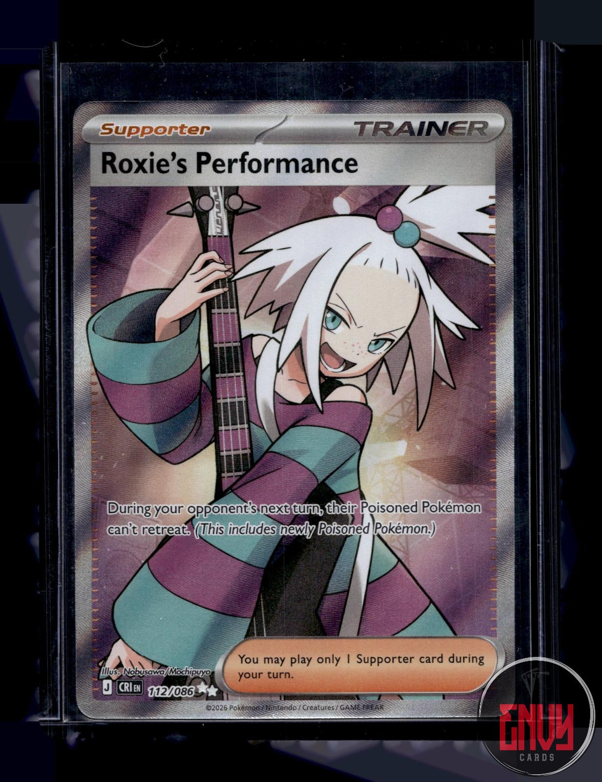 Roxie's Performance Near Mint 112/086 Ultra Rare Chaos Rising Pokemon Holo