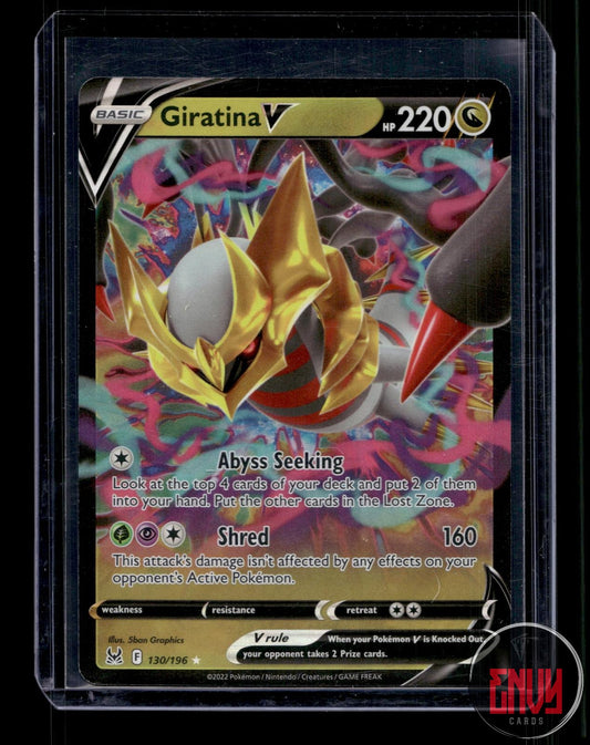 Giratina V Near Mint 130/196 V Rare Lost Origin Pokemon Holo