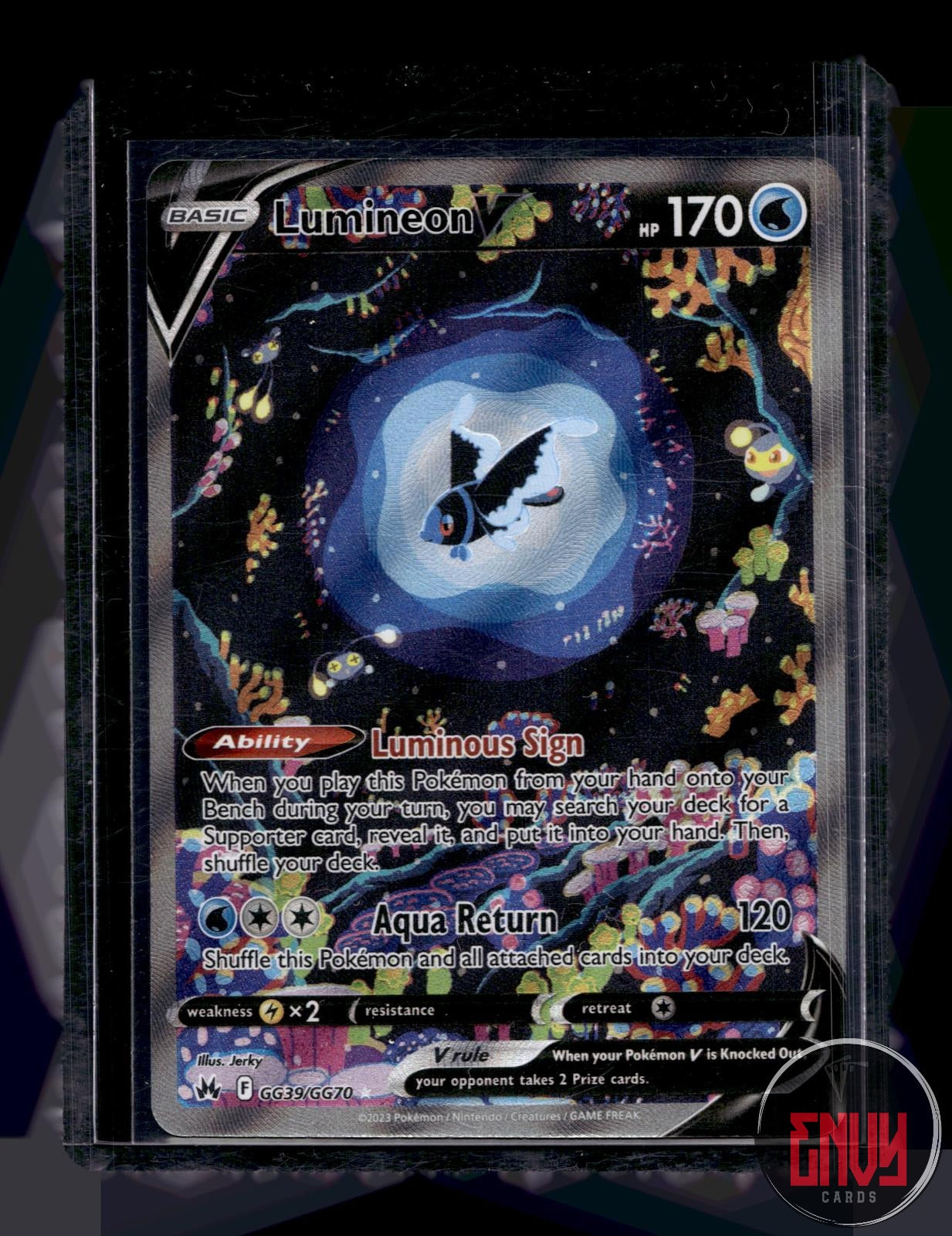 Lumineon V Near Mint GG39/GG70 V Rare Crown Zenith Galarian Gallery Pokemon Holo