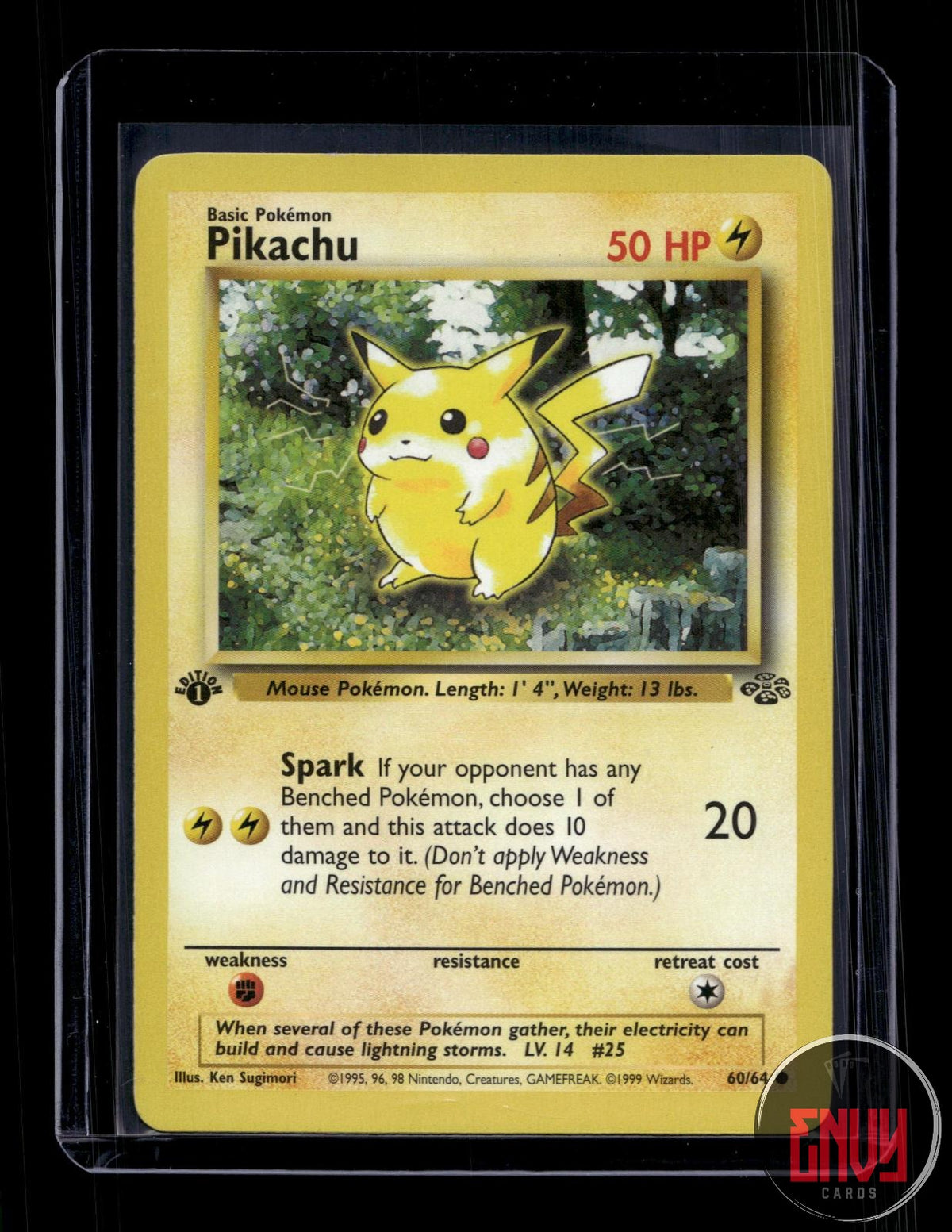 Pikachu Near Mint 60/64 Common Jungle Pokemon 1st Edition