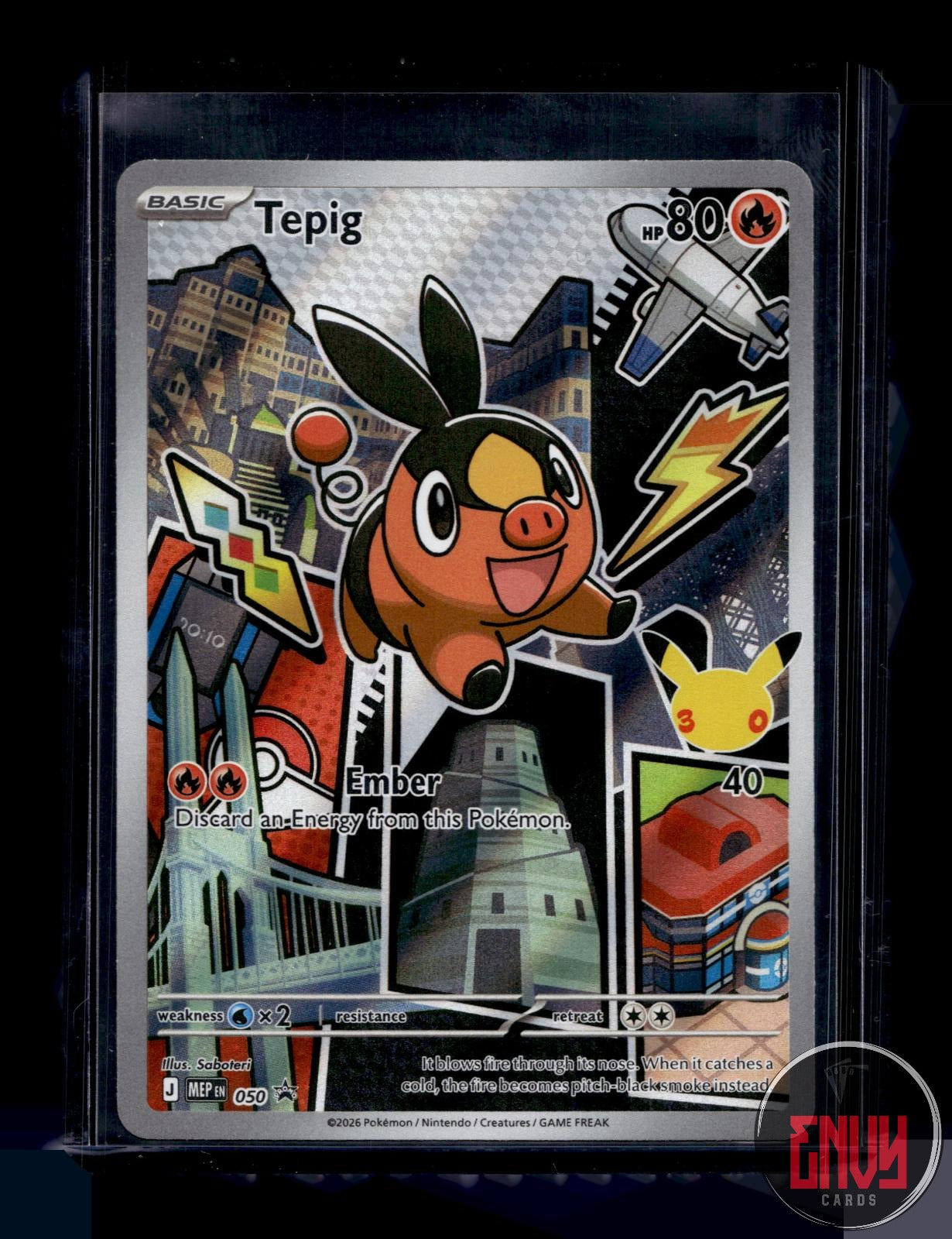 Tepig Near Mint 050 Promo ME: Mega Evolution Promo Pokemon Holo