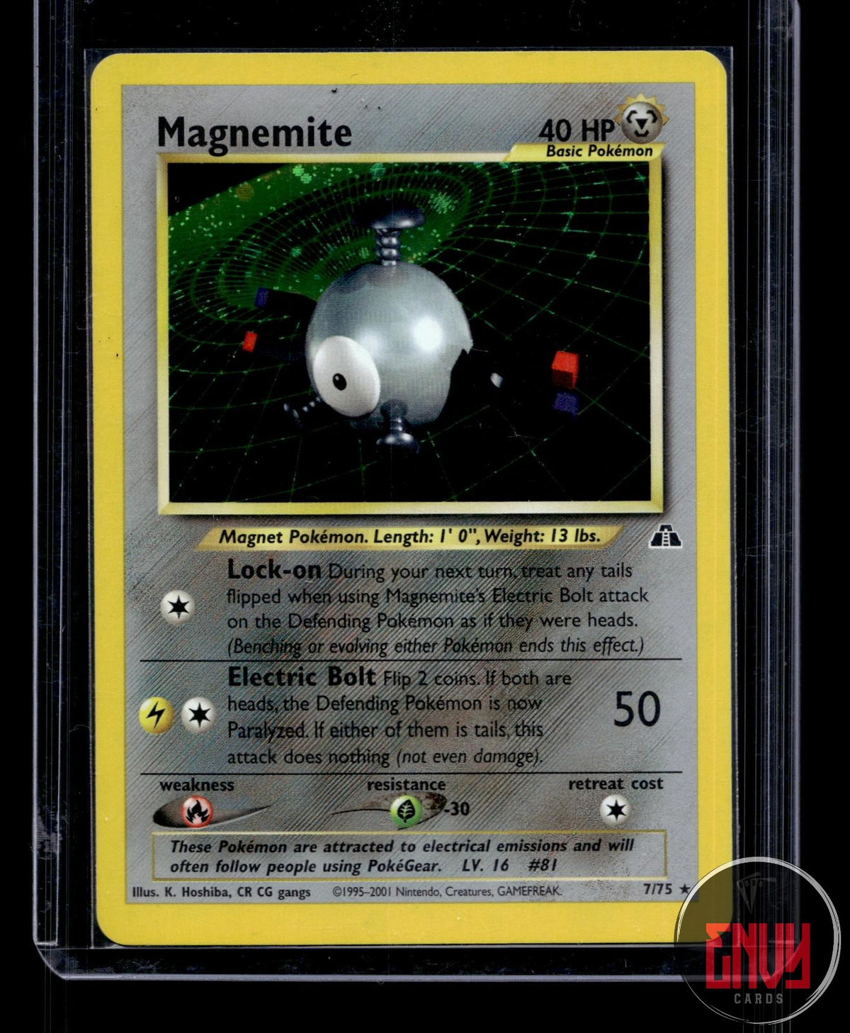 Magnemite LP 7/75 R Neo Discovery Pokemon Unlimited Holo