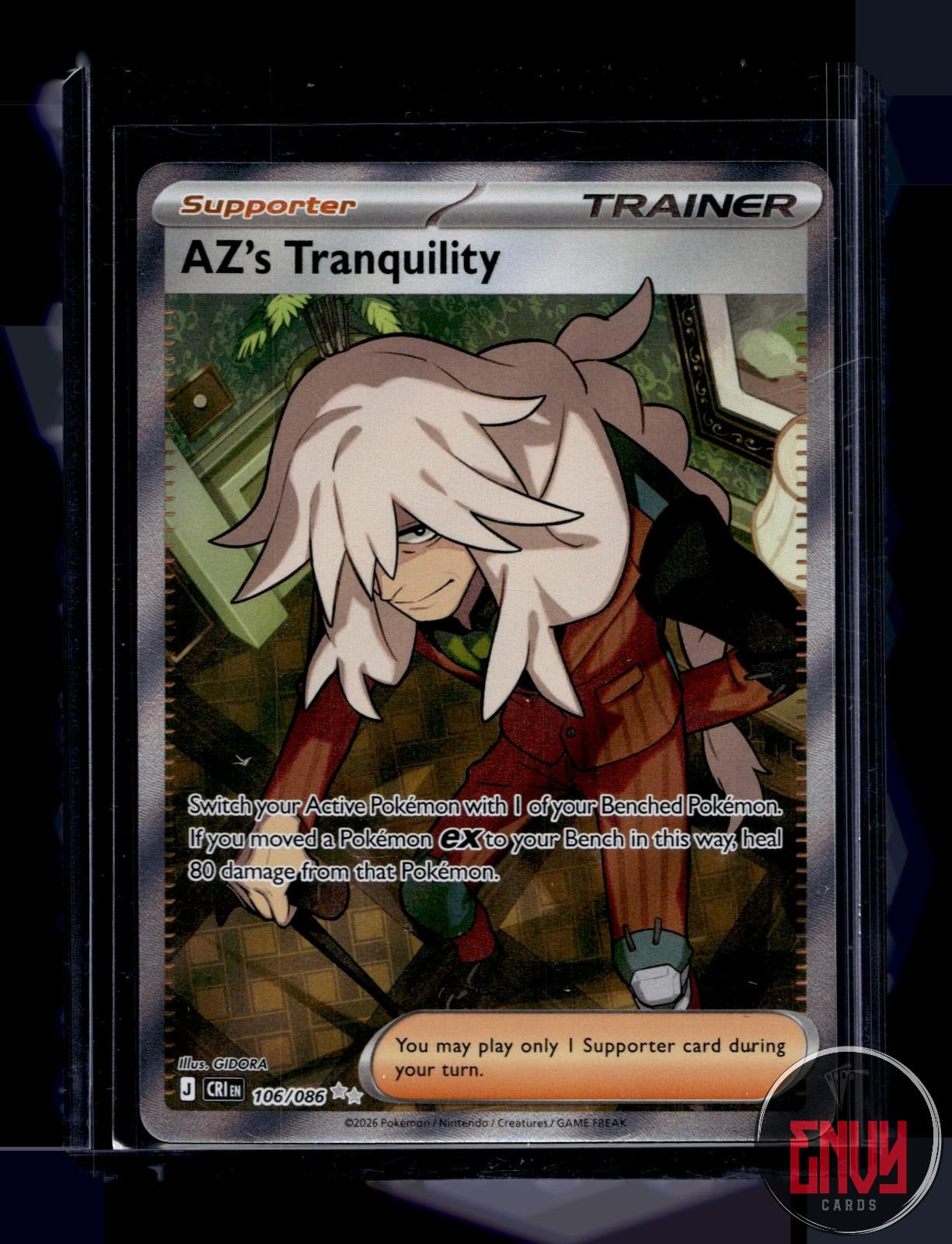 AZ's Tranquility Near Mint 106/086 Ultra Rare Chaos Rising Pokemon