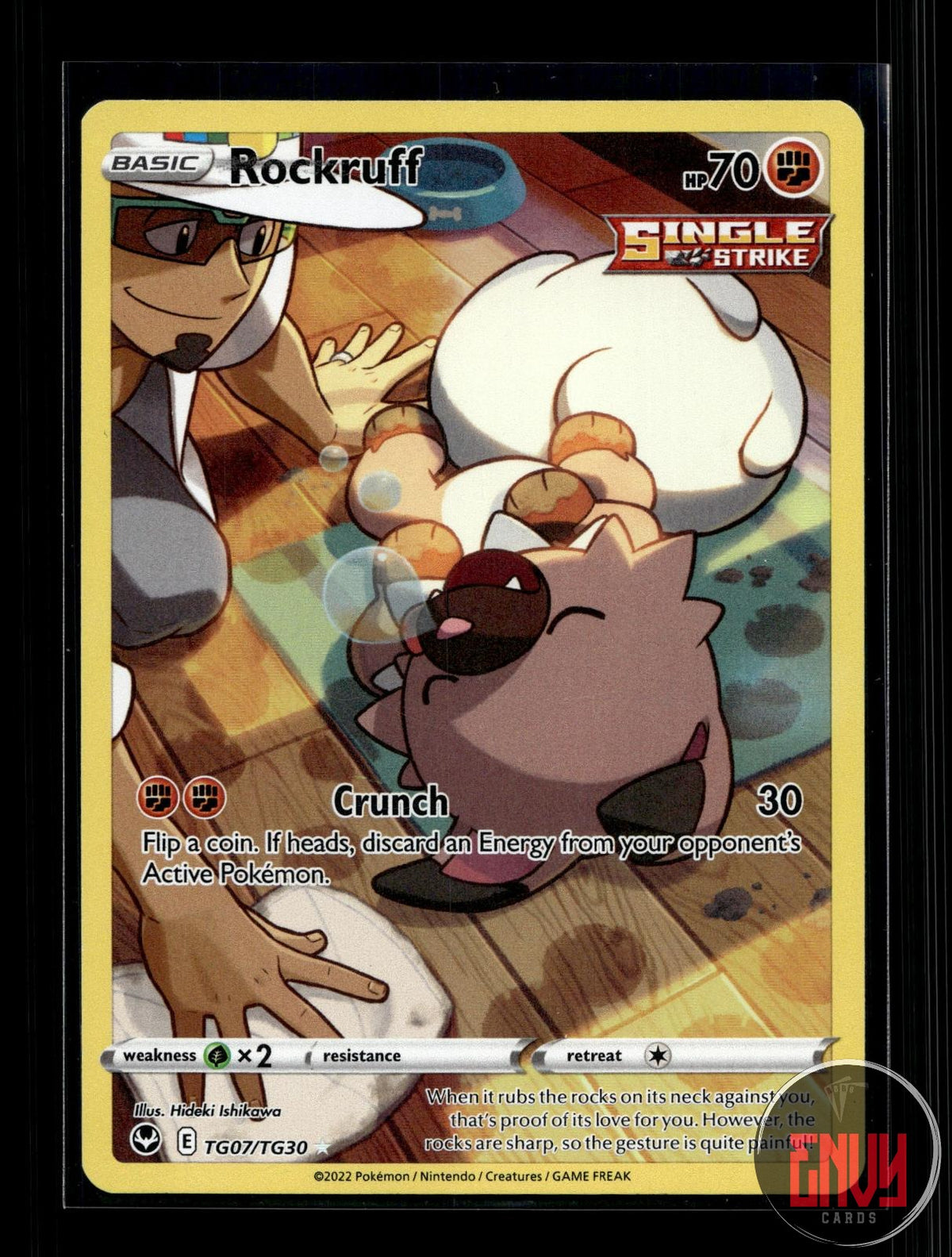 Rockruff LP TG07/TG30 TG Silver Tempest Trainer Gallery Pokemon Holo