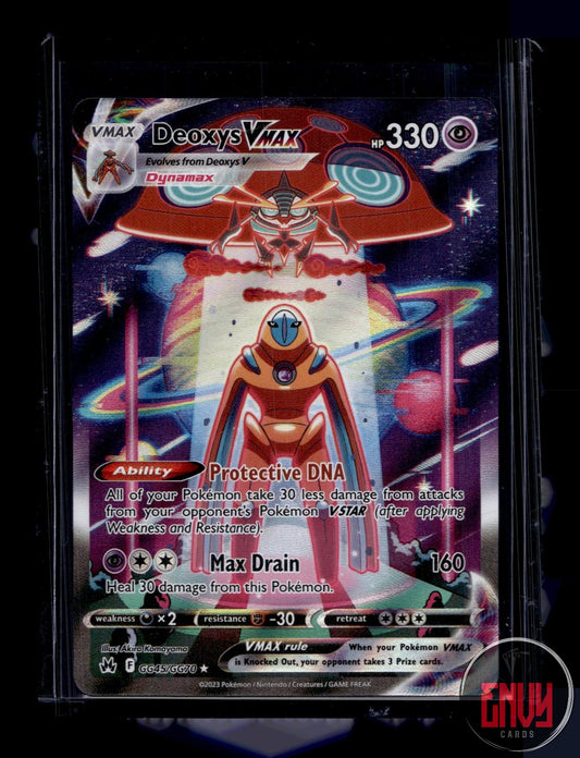Deoxys VMAX NM GG45/GG70 VMAX Rare Crown Zenith Galarian Gallery Pokemon Holo
