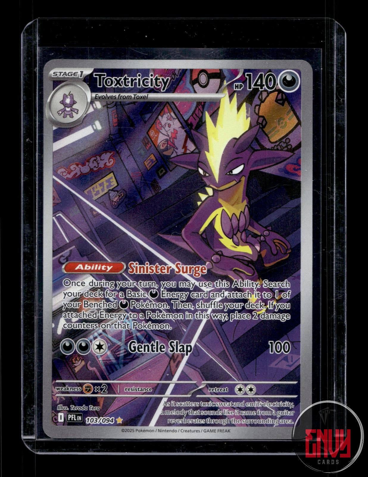 Toxtricity Near Mint 103/094 Illustration Rare Phantasmal Flames Pokemon