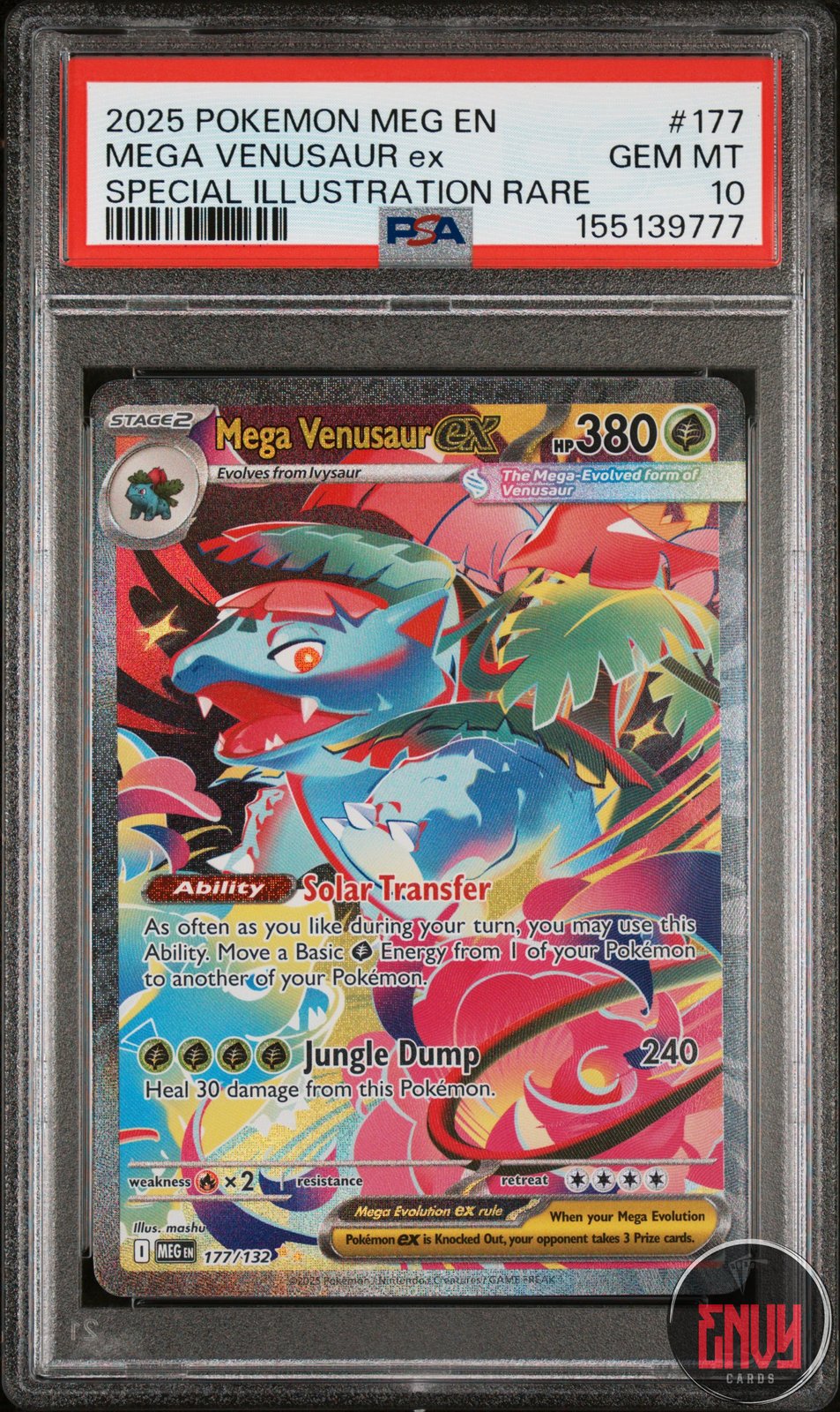 Mega Venusaur EX 177/132 Special Illustration Rare Mega Evolution Pokemon PSA 10