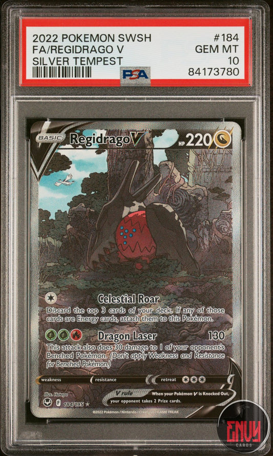 Regidrago V 184/195 Silver Tempest Pokemon PSA 10