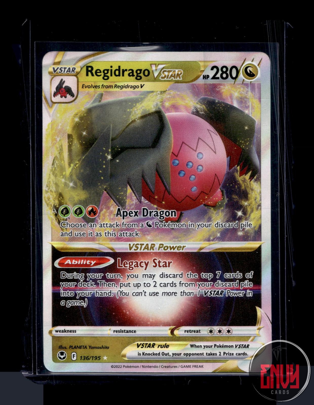 Regidrago VSTAR Lightly Played 136/195 VSTAR Rare Silver Tempest Pokemon