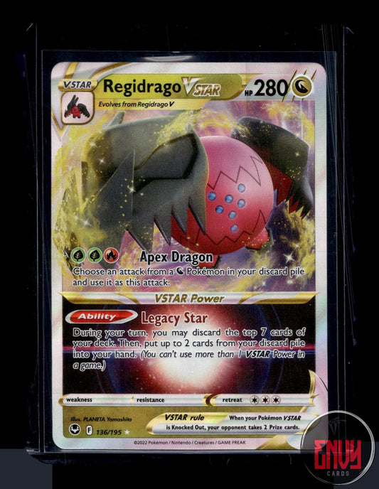 Regidrago VSTAR Lightly Played 136/195 VSTAR Rare Silver Tempest Pokemon