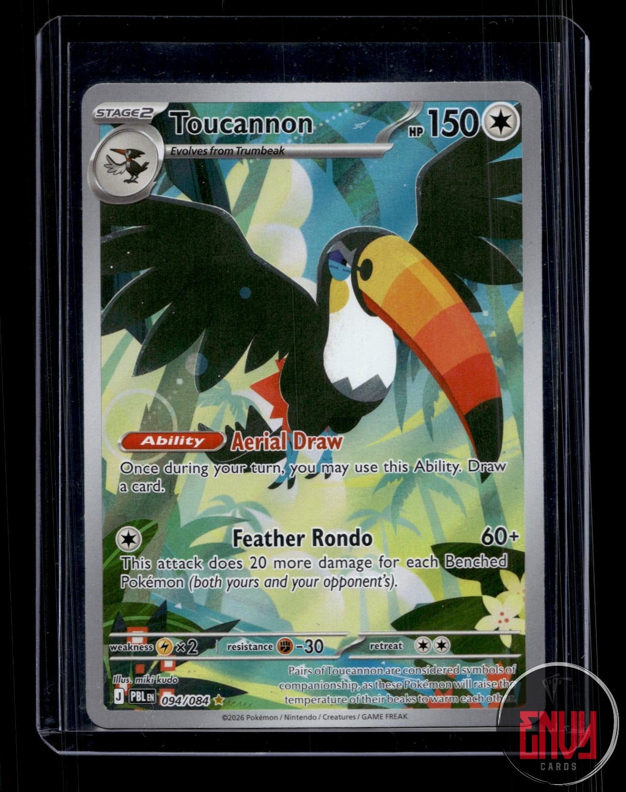 Toucannon Near Mint 094/084 Illustration Rare Pitch Black Pokemon Holo