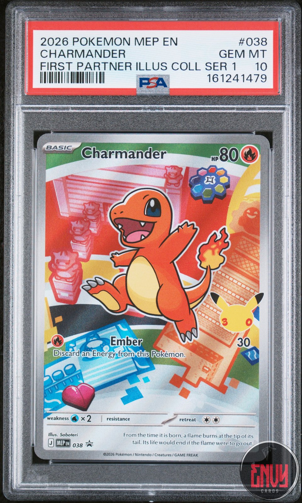 Charmander 038 First Partner Illustration Collection Series 1 Pokemon PSA 10
