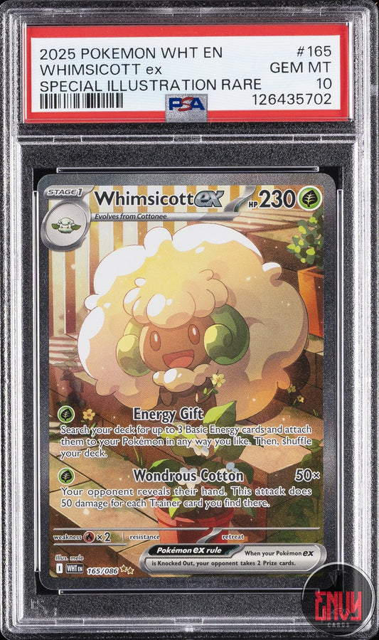 Whimsicott EX 165/086 Special Illustration Rare Pokemon PSA 10 Gem Mint