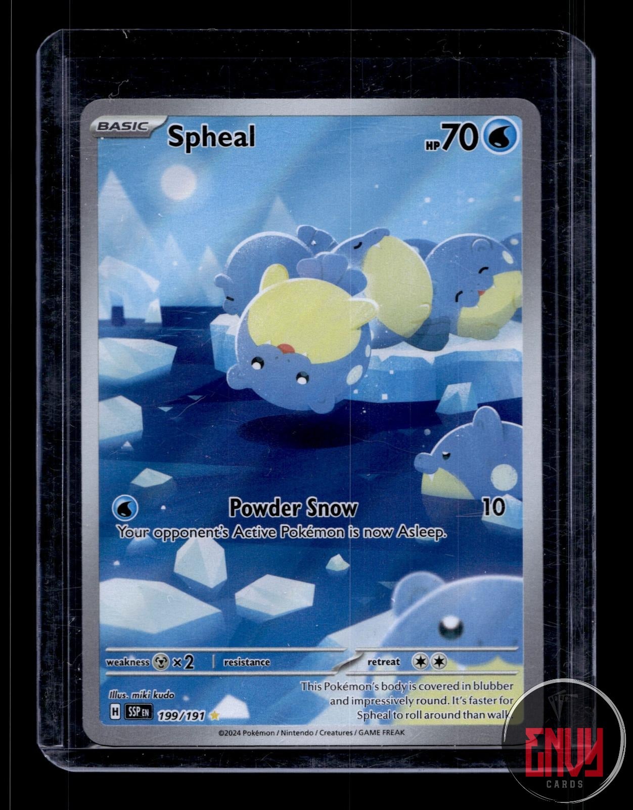 Spheal Near Mint 199/191 Illustration Rare Surging Sparks Pokemon