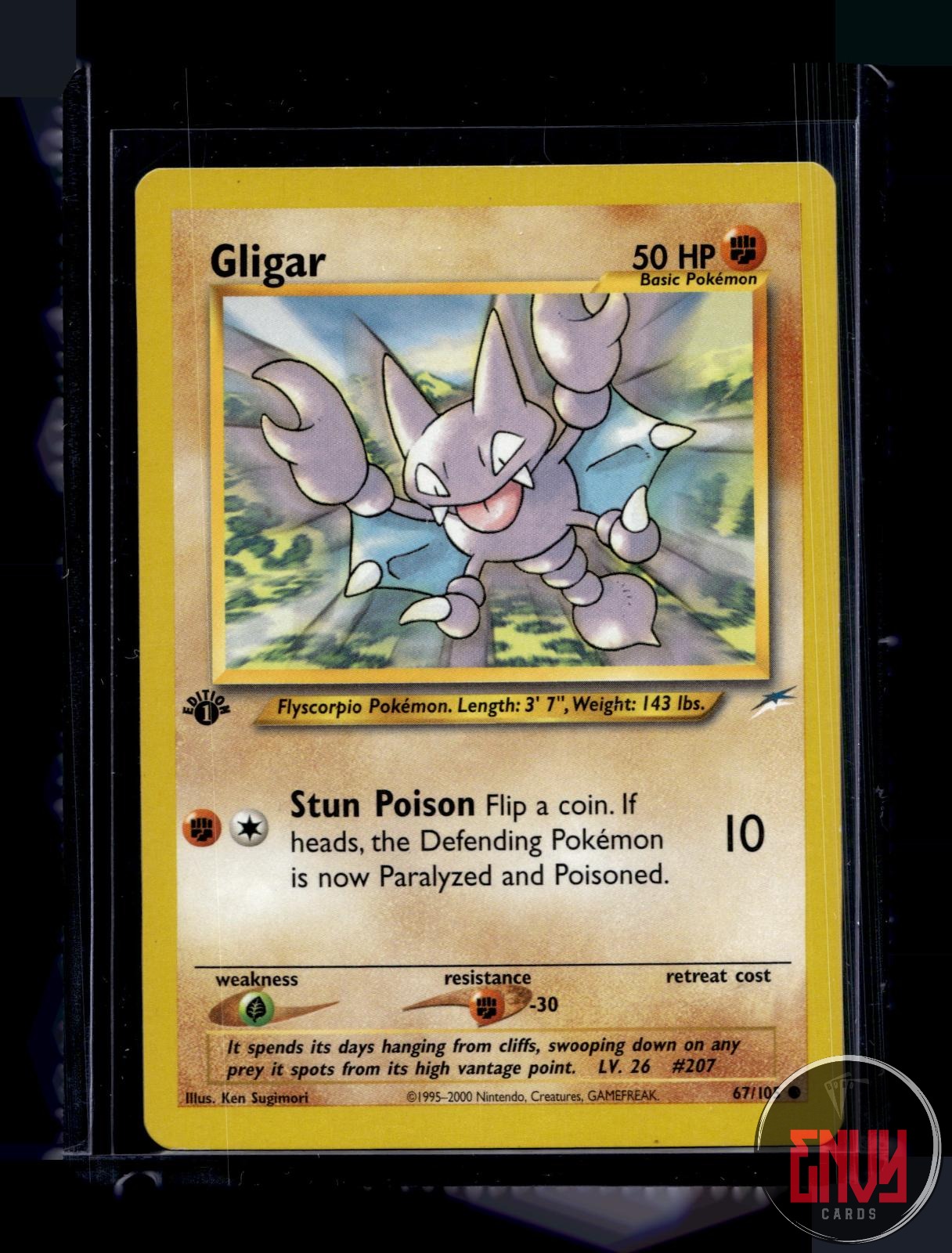 Gligar Lightly Played 67/105 Common Neo Destiny Pokemon 1st Edition